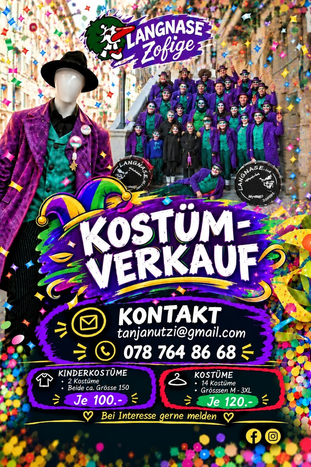 🎭 Kostümverkauf – Schnapp dir ein Stück Langnase!